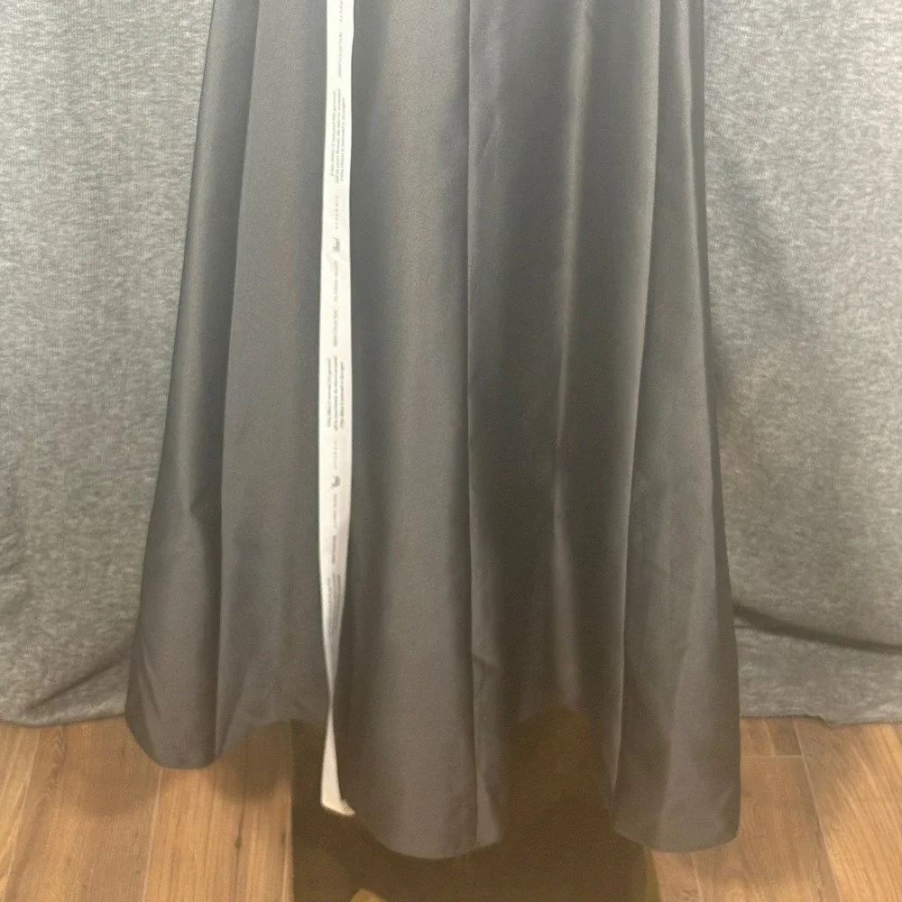 Alfred Sung Black Cutout Back Maxi Gown Formal Evening Dress Size 4 - Picture 9 of 13